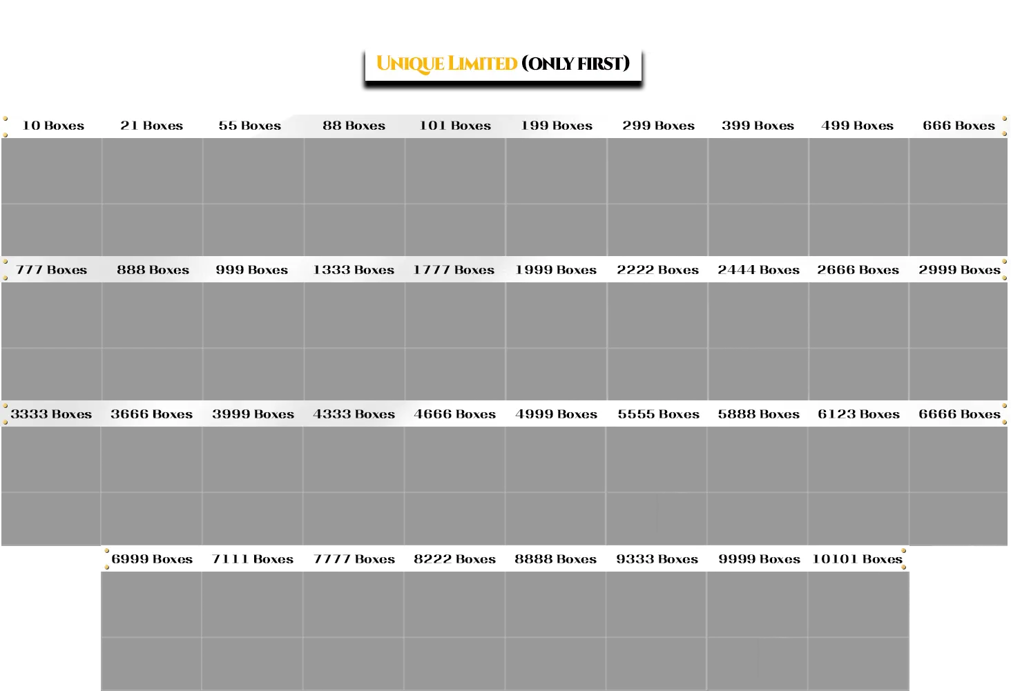Limited rewards frame